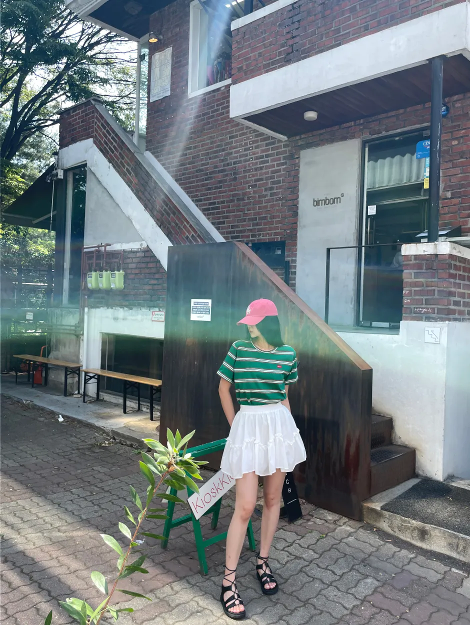 미니 스커트 모델 착용 이미지-S1L16