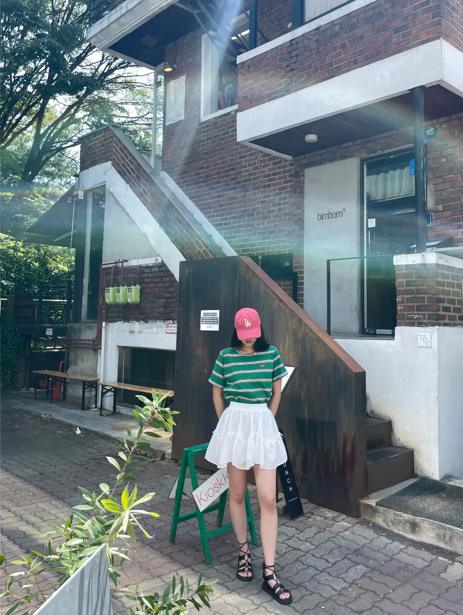미니 스커트 모델 착용 이미지-S1L22