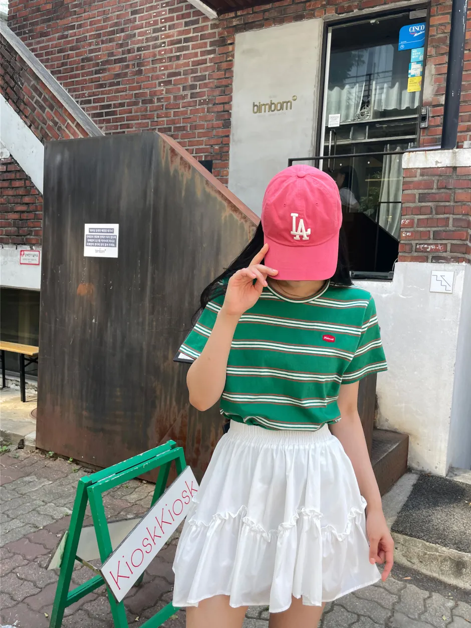 반팔 티셔츠 모델 착용 이미지-S1L19