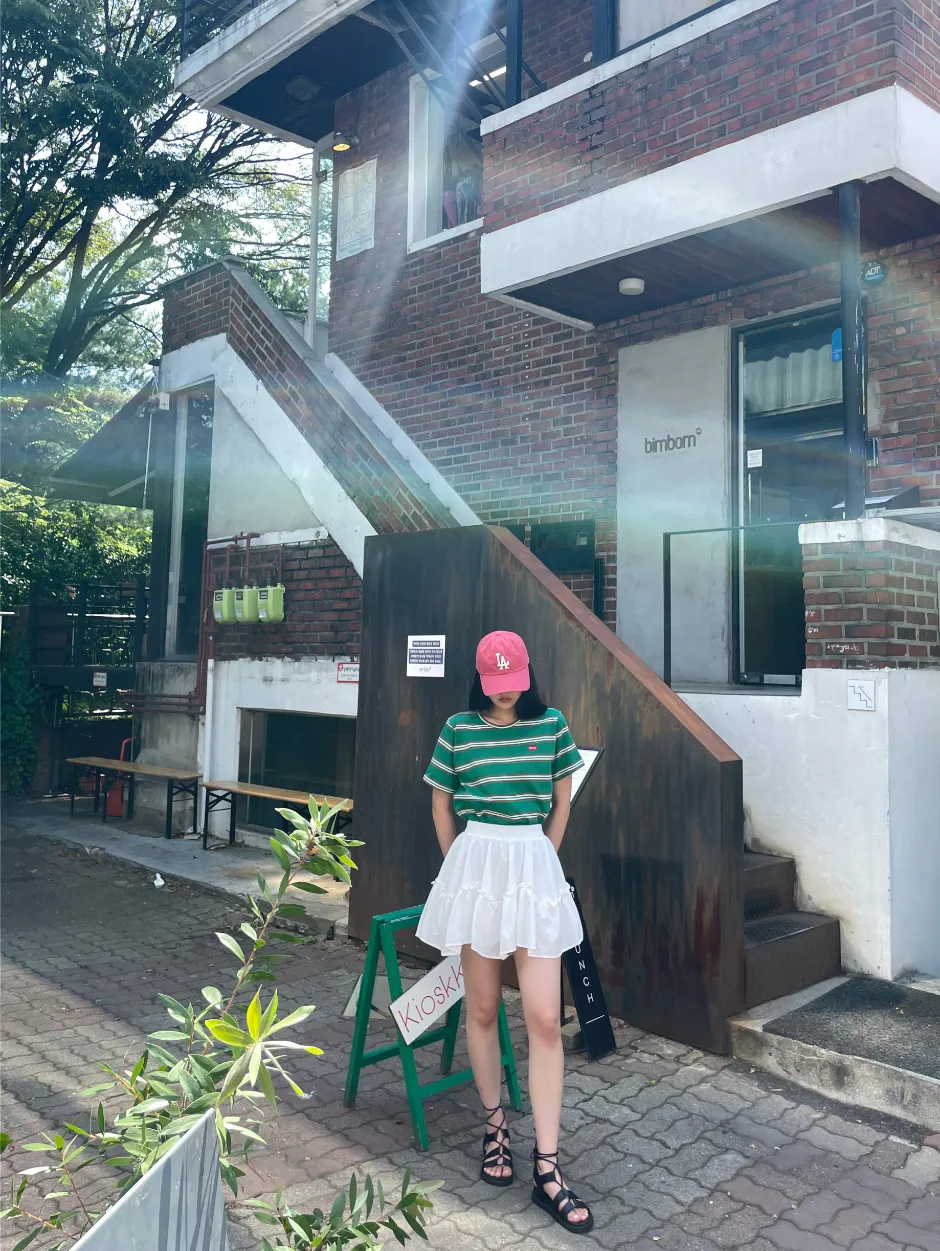 반팔 티셔츠 모델 착용 이미지-S1L24