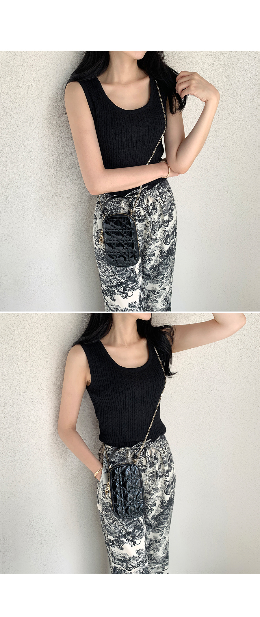 センタープレスジョーゼットワイドパンツ【メール便可／100