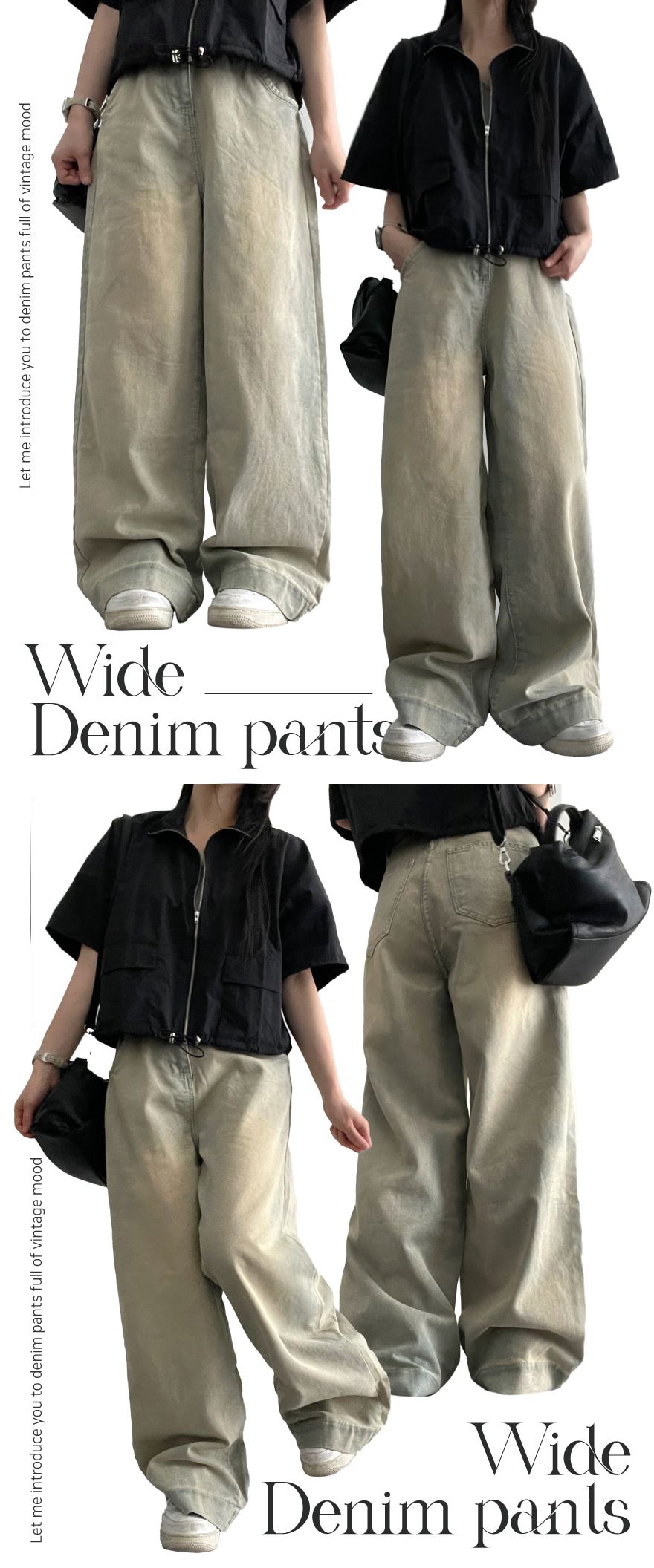 M me me パール装飾 ハイウエストデニムパンツ M me me パール装飾 ハイウエストデニムパンツ