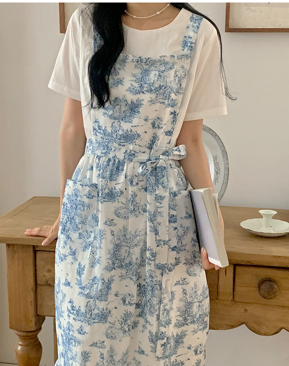 リボンフリルトワルドジュイエプロンワンピース | レディース