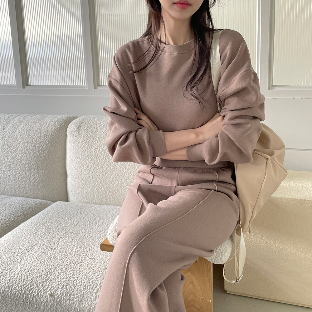 裏起毛クロップドスウェット上下SET | レディースファッション通販