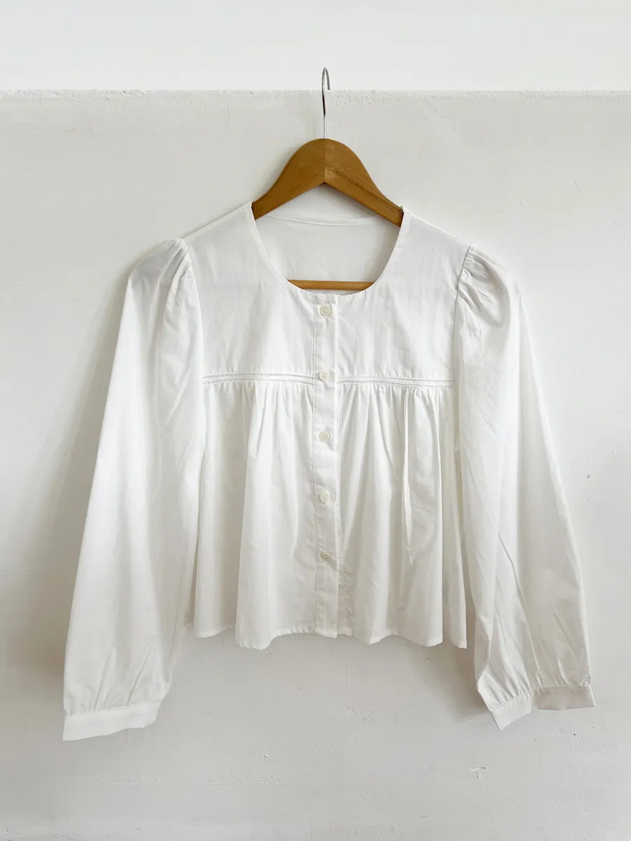 블라우스 크림 색상 이미지-S1L60