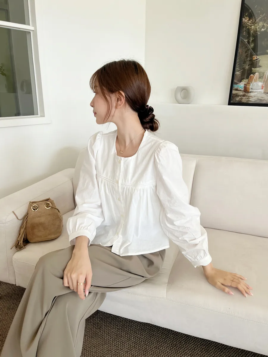 블라우스 모델 착용 이미지-S1L69