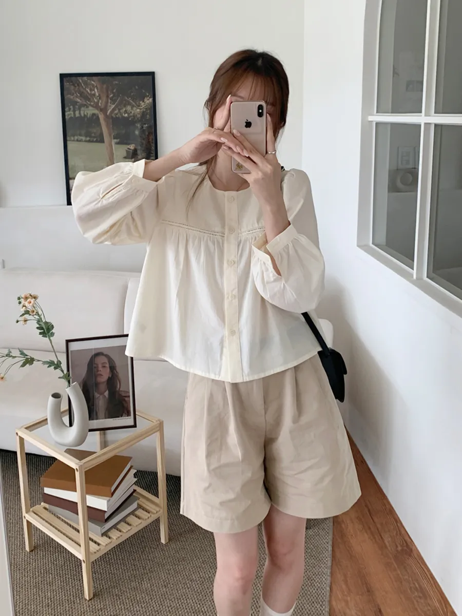 블라우스 모델 착용 이미지-S1L25