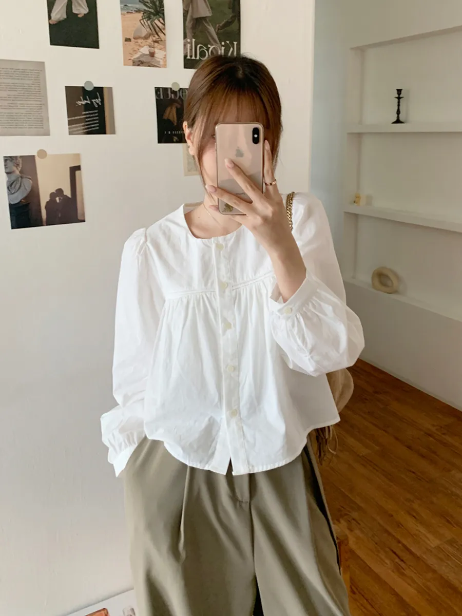 블라우스 모델 착용 이미지-S1L41