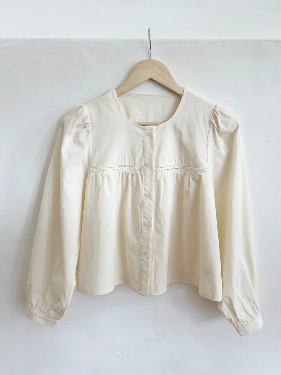 블라우스 크림 색상 이미지-S1L59