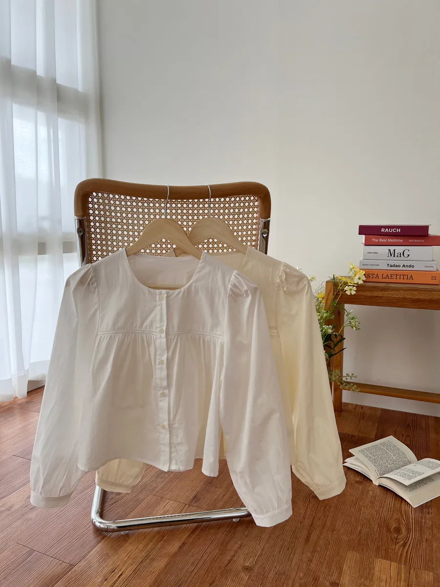 블라우스 화이트 색상 이미지-S1L52