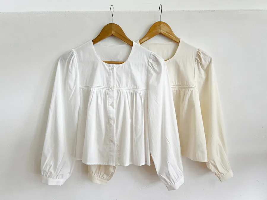 블라우스 화이트 색상 이미지-S1L58