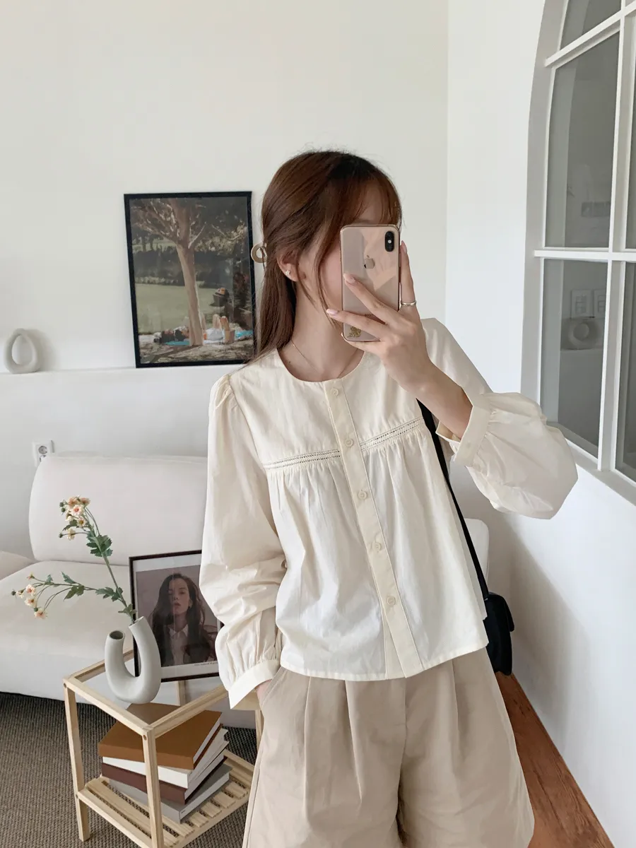 블라우스 모델 착용 이미지-S1L34