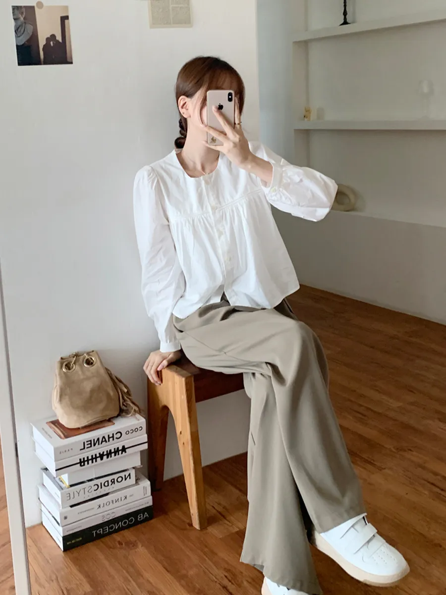 블라우스 모델 착용 이미지-S1L40