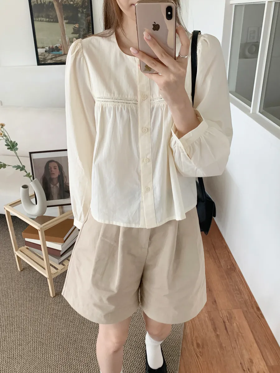 블라우스 모델 착용 이미지-S1L30