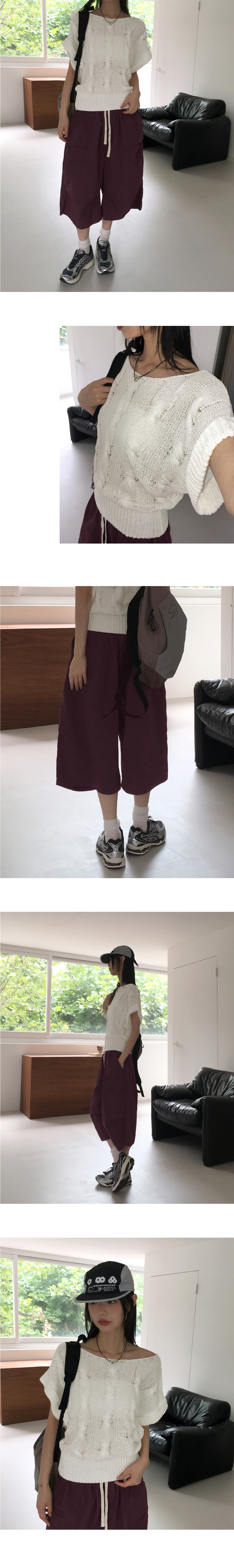 アセテート7分丈ワイドカーゴパンツ | レディースファッション