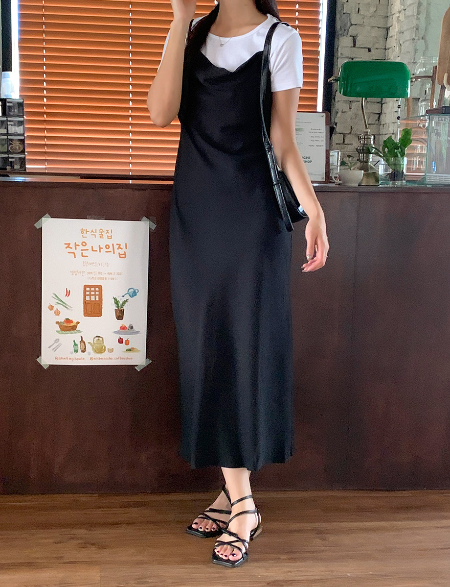 CAPE SLEEVE SLIT ONEPIECE