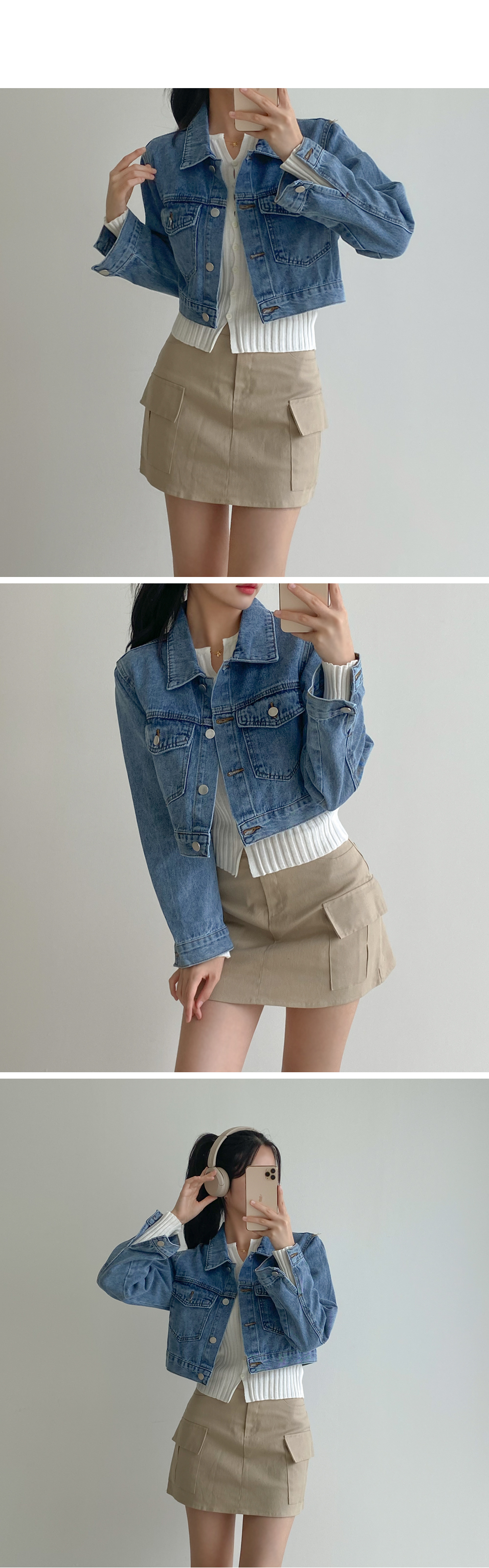 【希少！大人気完売品】クロップド丈デニムジャケット/indigo/free 希少！大人気完売品】クロップド丈デニムジャケット/indigo/free
