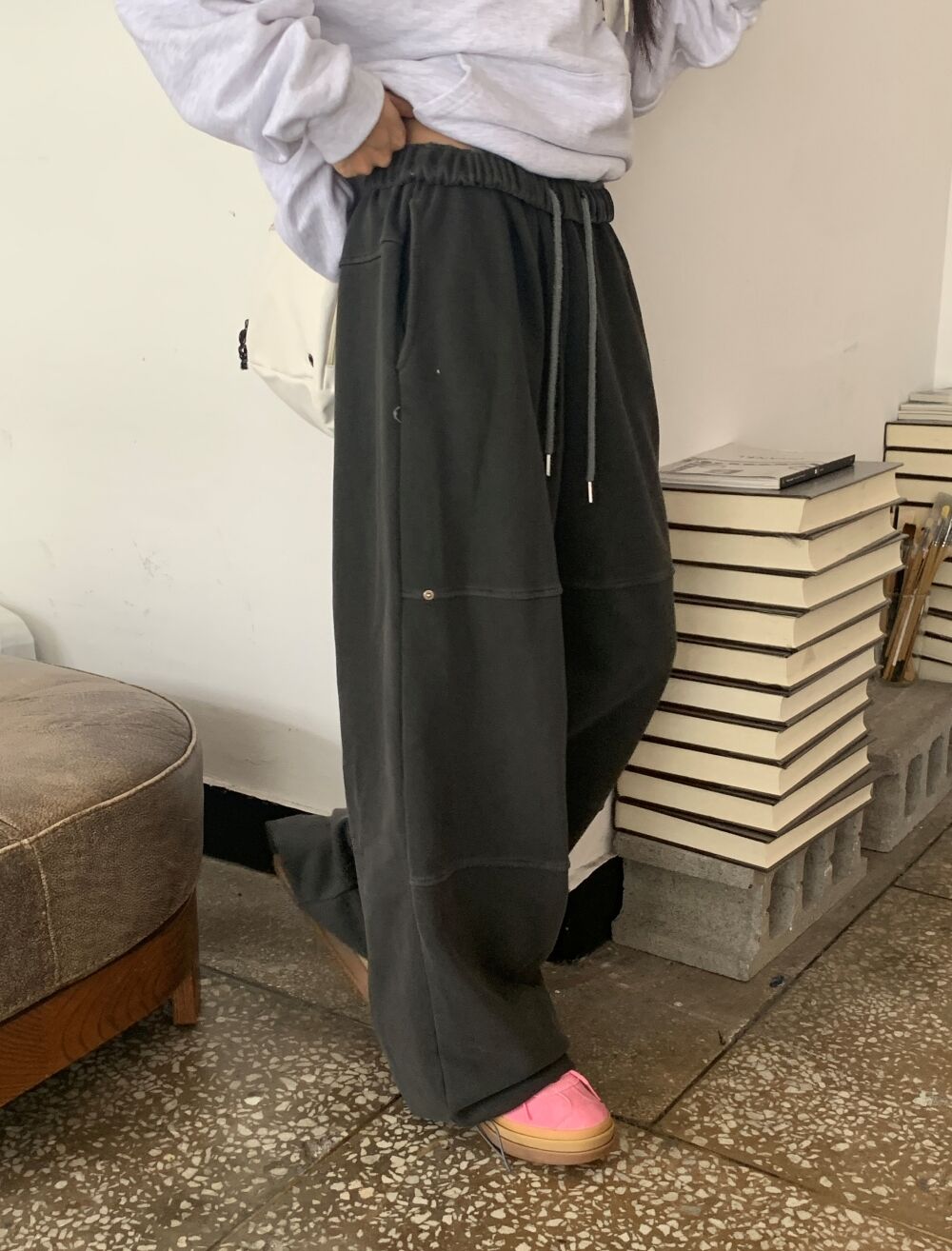 【美品】PULETTE プレット　スウェット　パンツ 2WAYリベットピグメントスウェットパンツ | レディース