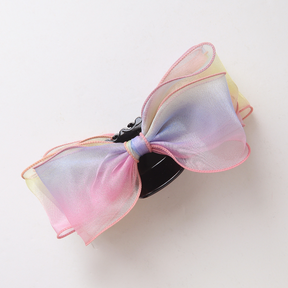 オーガンジーリボン♡ヘアクリップ♡ Cream dot. 2点セット バンスクリップ ヘアクリップ リボン