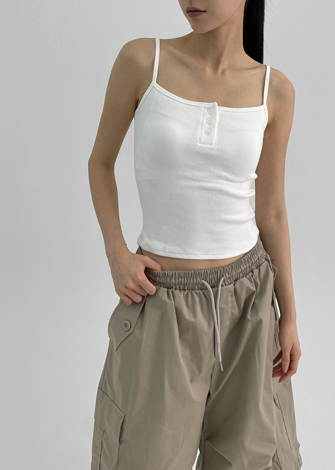 SHISHIKUI COTTON C / オフホワイト キャミソール Mサイズ hazyサイドホールキャミソール(1 WHITE): : ウィメンズ｜PUBLIC TOKYO