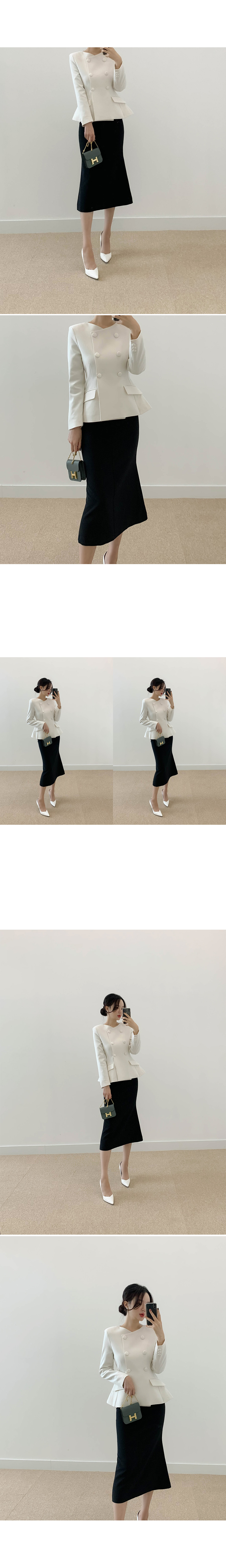 くるみダブルボタンペプラムジャケット | レディース