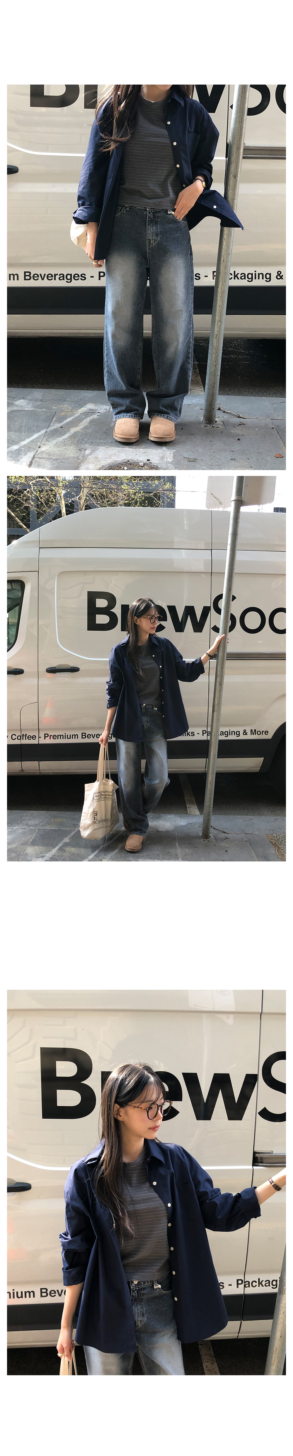 ウォッシュダークブルーデニムパンツ | レディースファッション通販