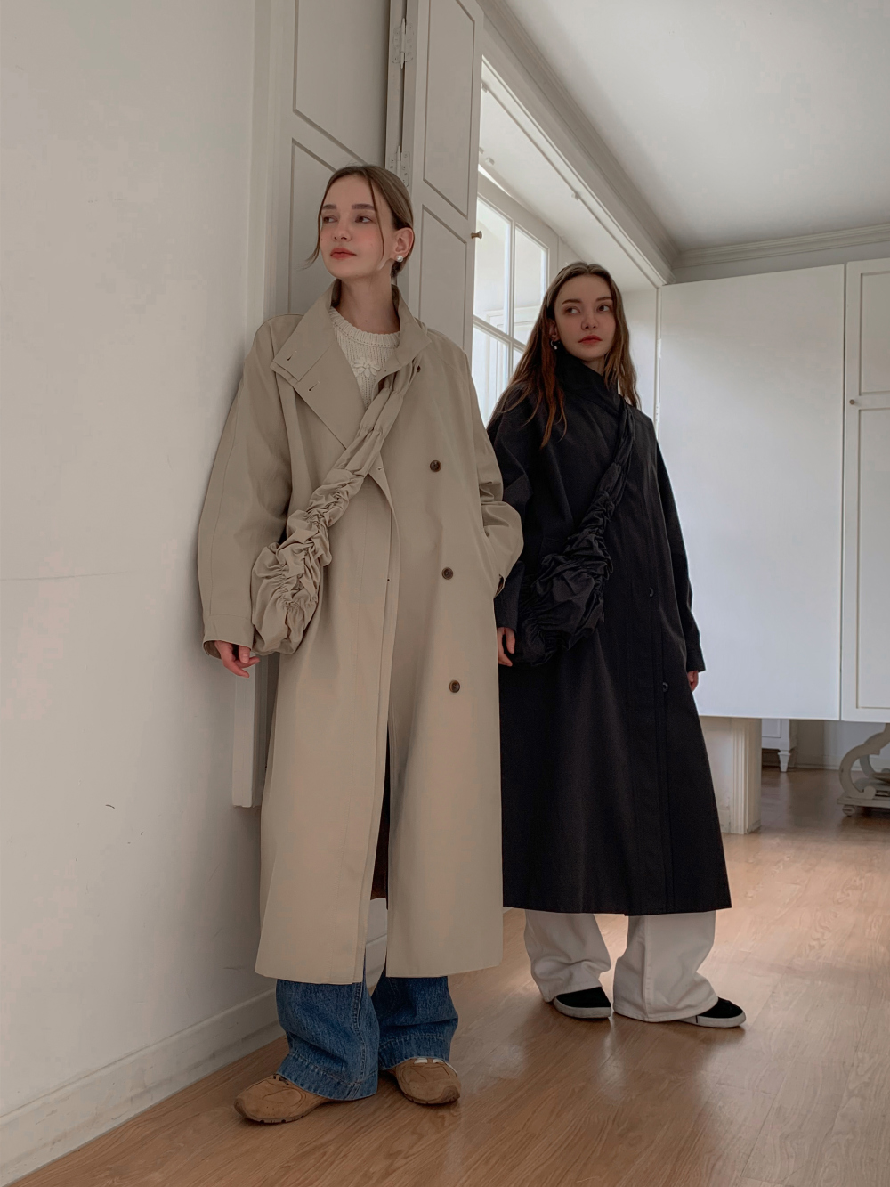 ベルト付ハイネックトレンチコート | レディースファッション通販 - DHOLIC