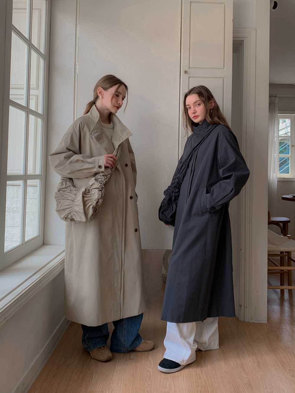 ベルト付ハイネックトレンチコート | レディースファッション通販 - DHOLIC