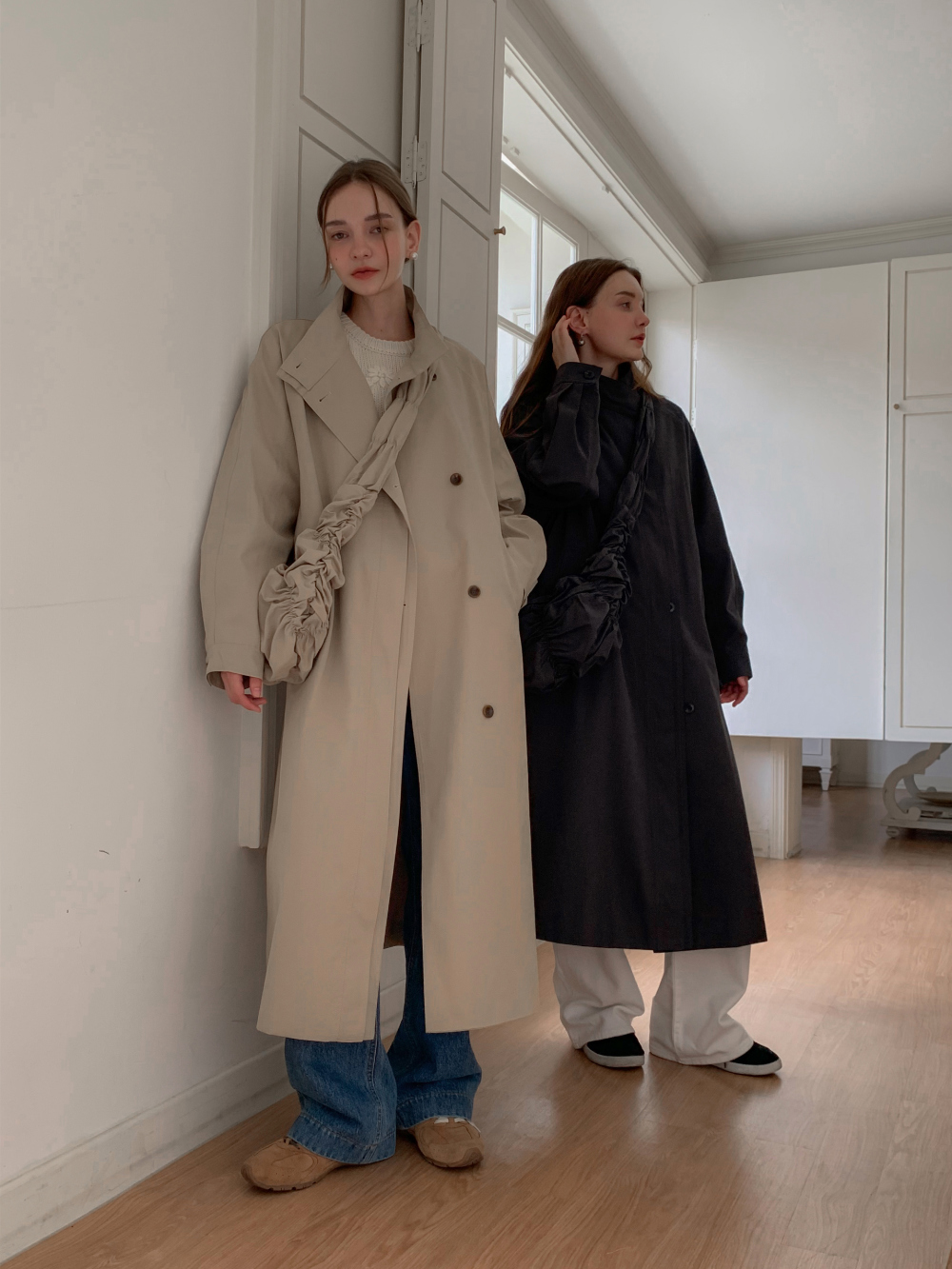 大人気❤️ロングコート　冬用　エレガント　高級感　ベルト付き ノーワンノーズ No one knows ベルト付きテーラード コート