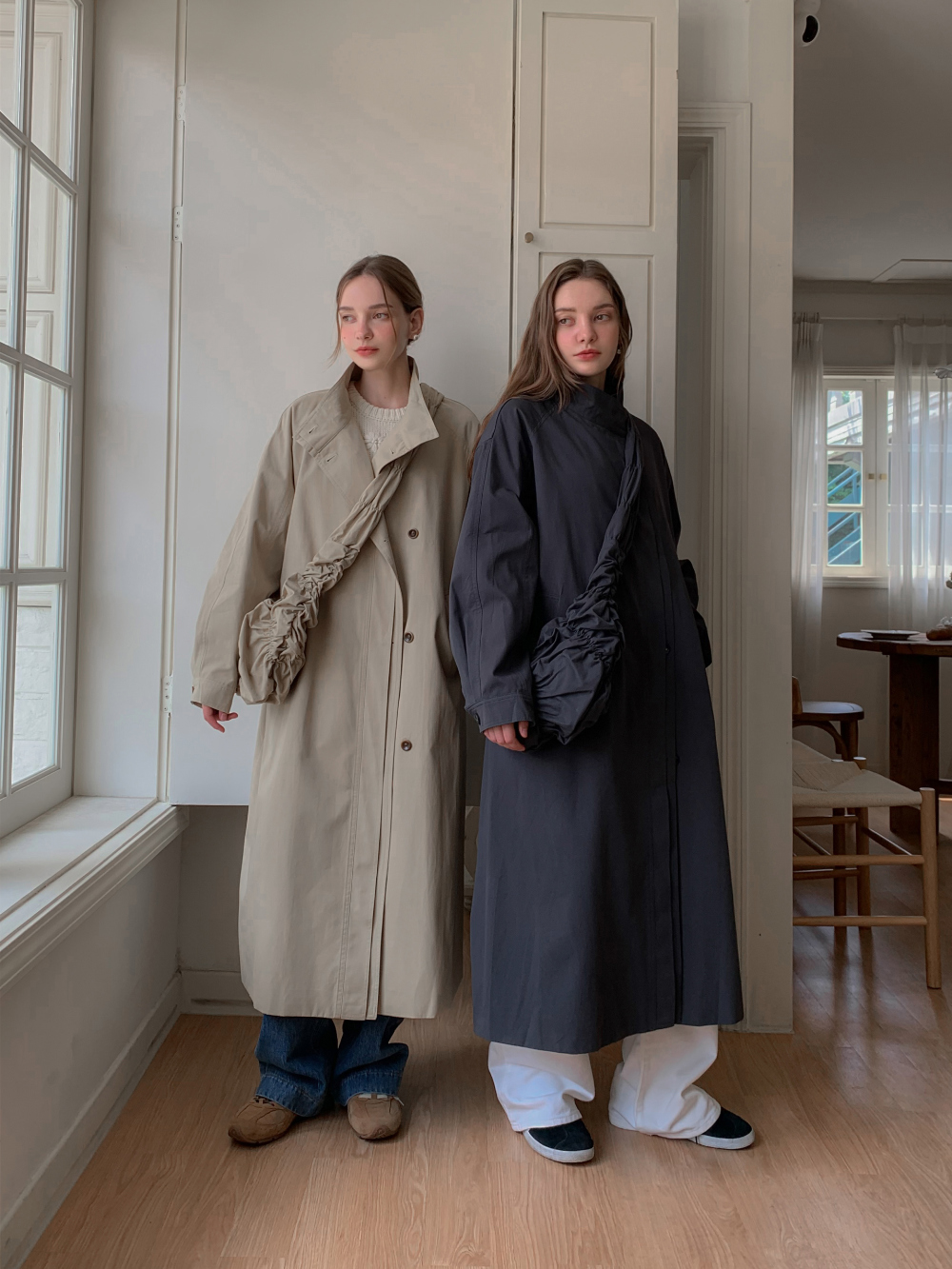 ベルト付ハイネックトレンチコート | レディースファッション通販 - DHOLIC