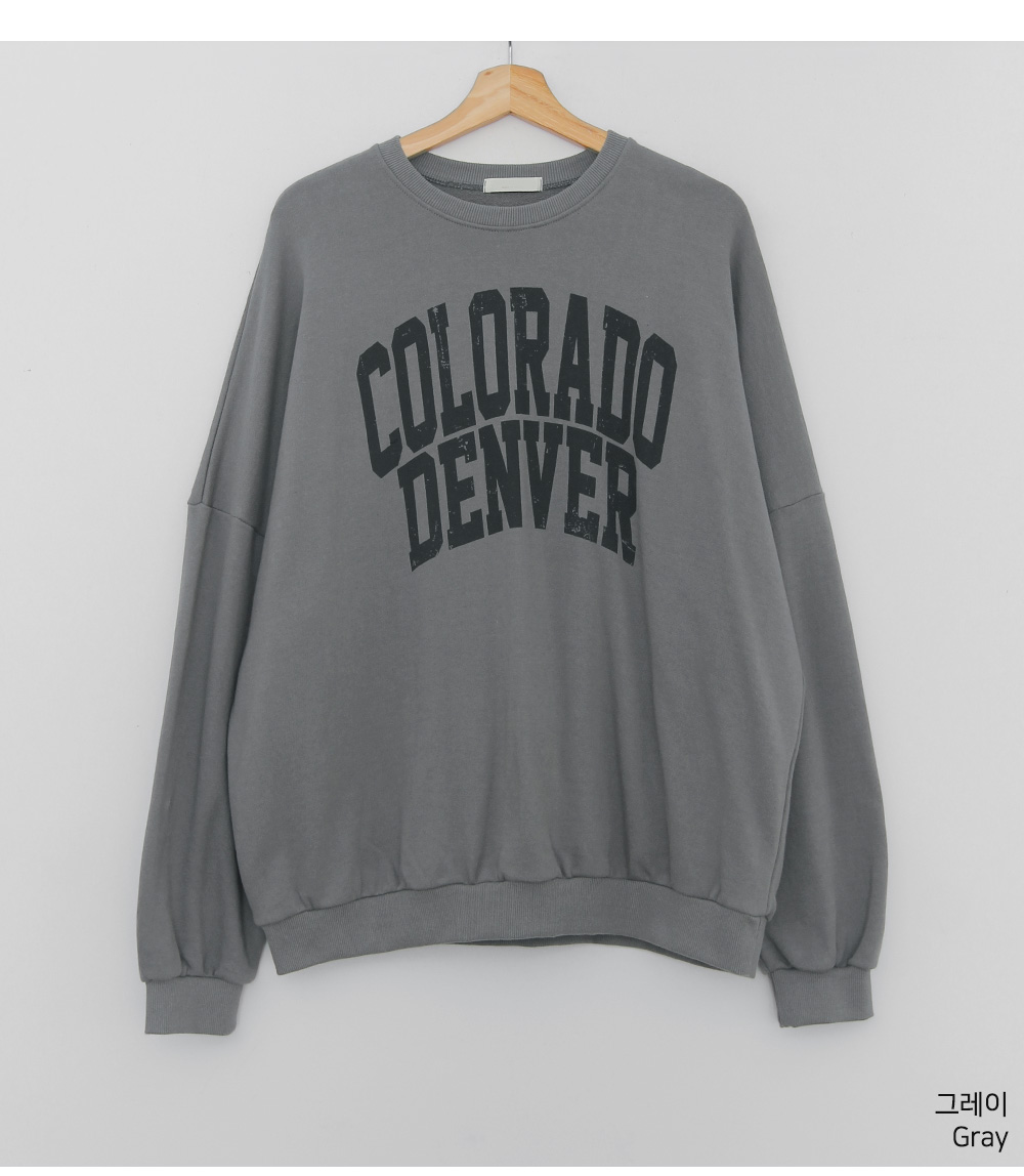 DENVERプリント オーバーサイズスウェット グレー DENVERプリントボクシースウェット | レディースファッション通販 - DHOLIC