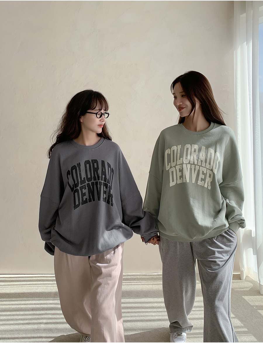 DENVERプリント オーバーサイズスウェット グレー DENVERプリントボクシースウェット | レディースファッション通販 - DHOLIC