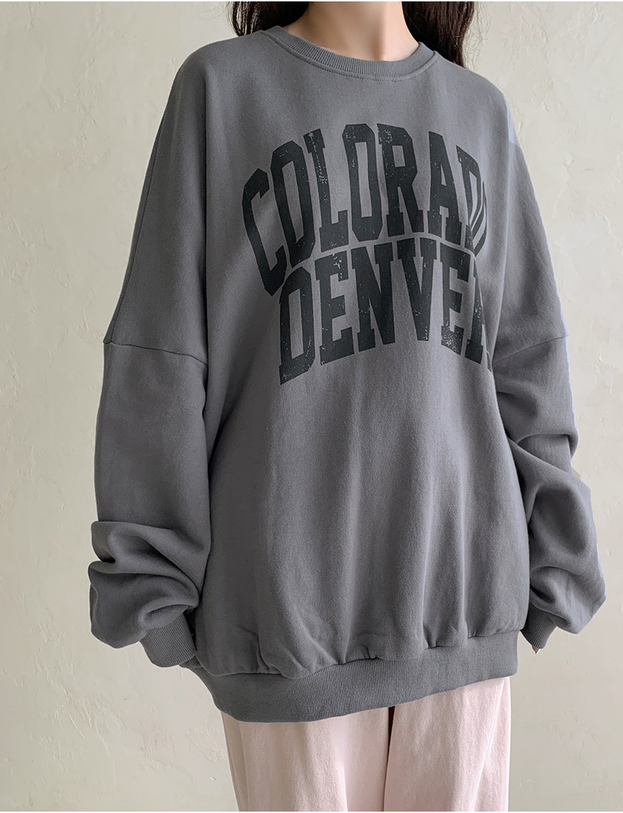DENVERプリント オーバーサイズスウェット グレー DENVERプリントボクシースウェット | レディースファッション通販 - DHOLIC