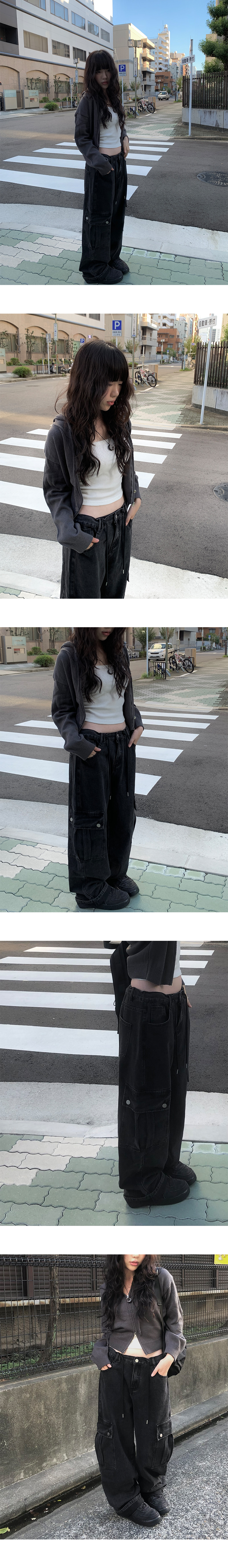 giunon ドロストカーゴパンツ　　ブラック　ジウノン　カーゴデニムパンツ giunon ドロストカーゴパンツ ブラック ジウノン カーゴデニム