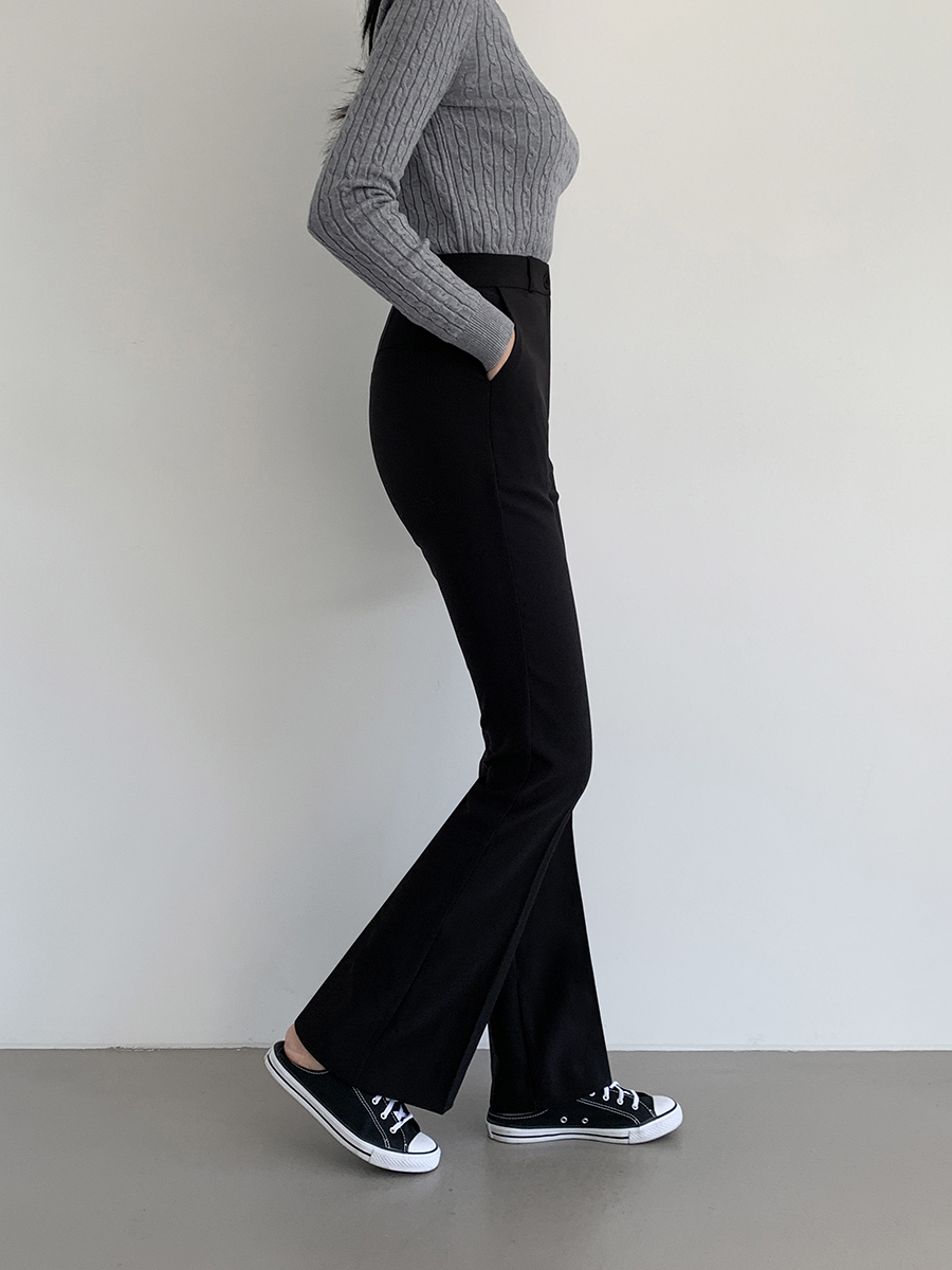 3TYPEワンボタンフレアスラックス | レディースファッション通販 - DHOLIC