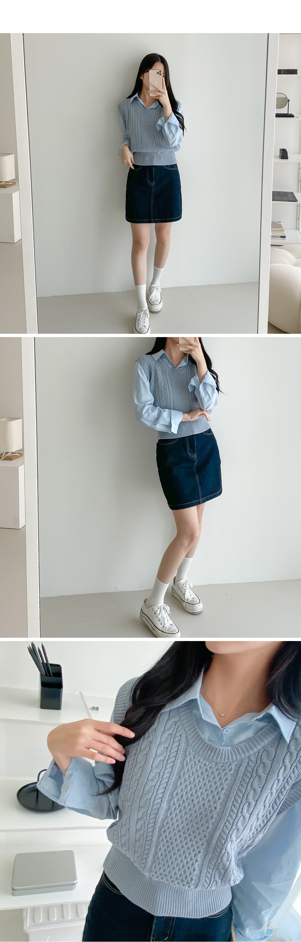 美品 クルニ レイヤードニットベスト クルニ CULLNI レイヤードニットベスト セーター ジレ 1