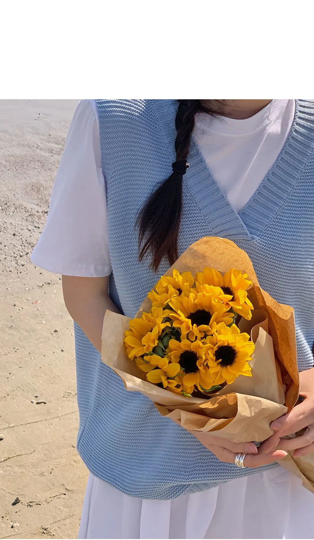 달콤양두 V넥루즈핏 니트조끼