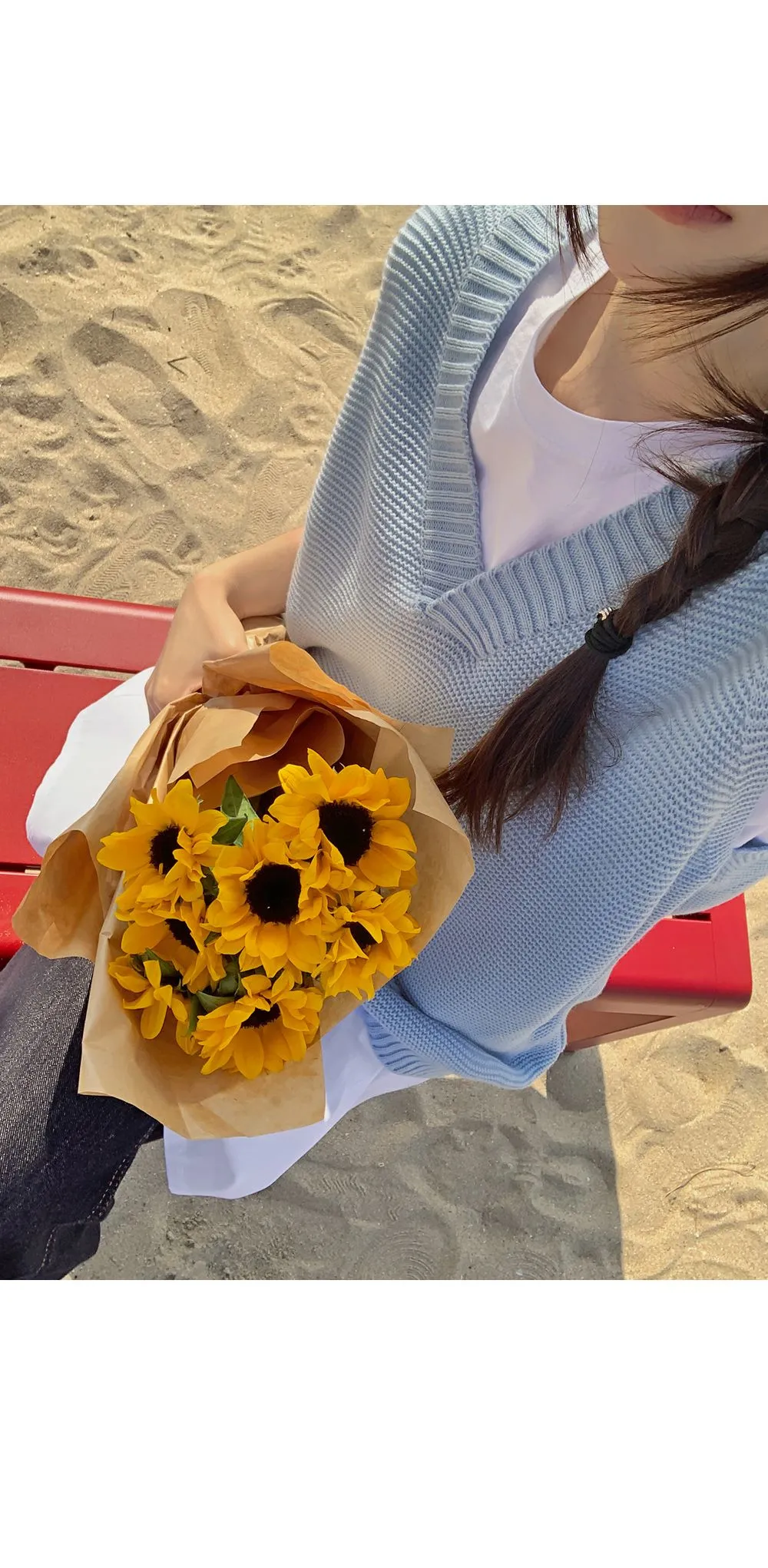 달콤양두 V넥루즈핏 니트조끼