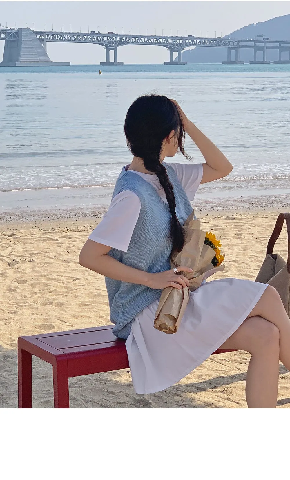 달콤양두 V넥루즈핏 니트조끼