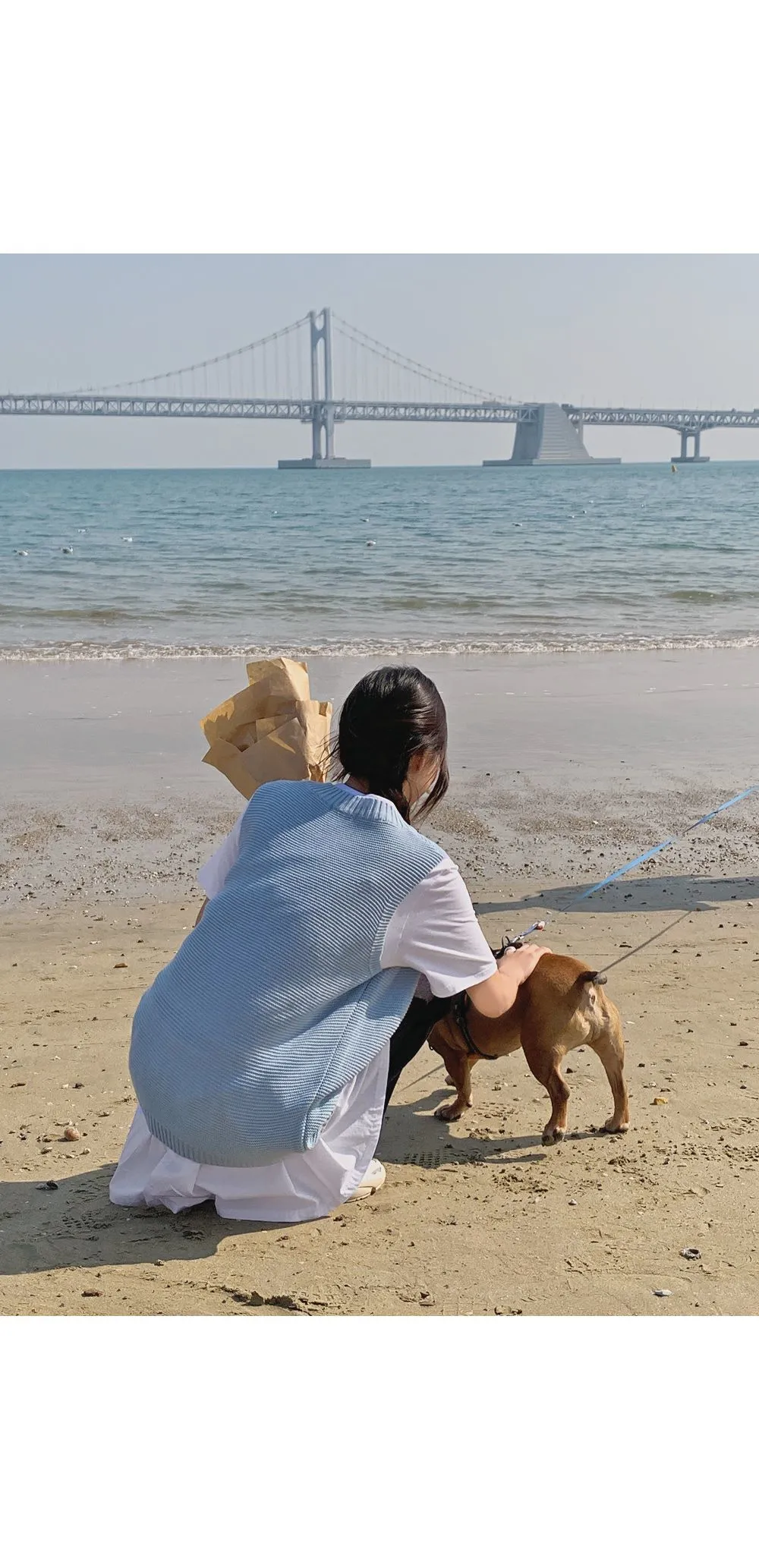달콤양두 V넥루즈핏 니트조끼