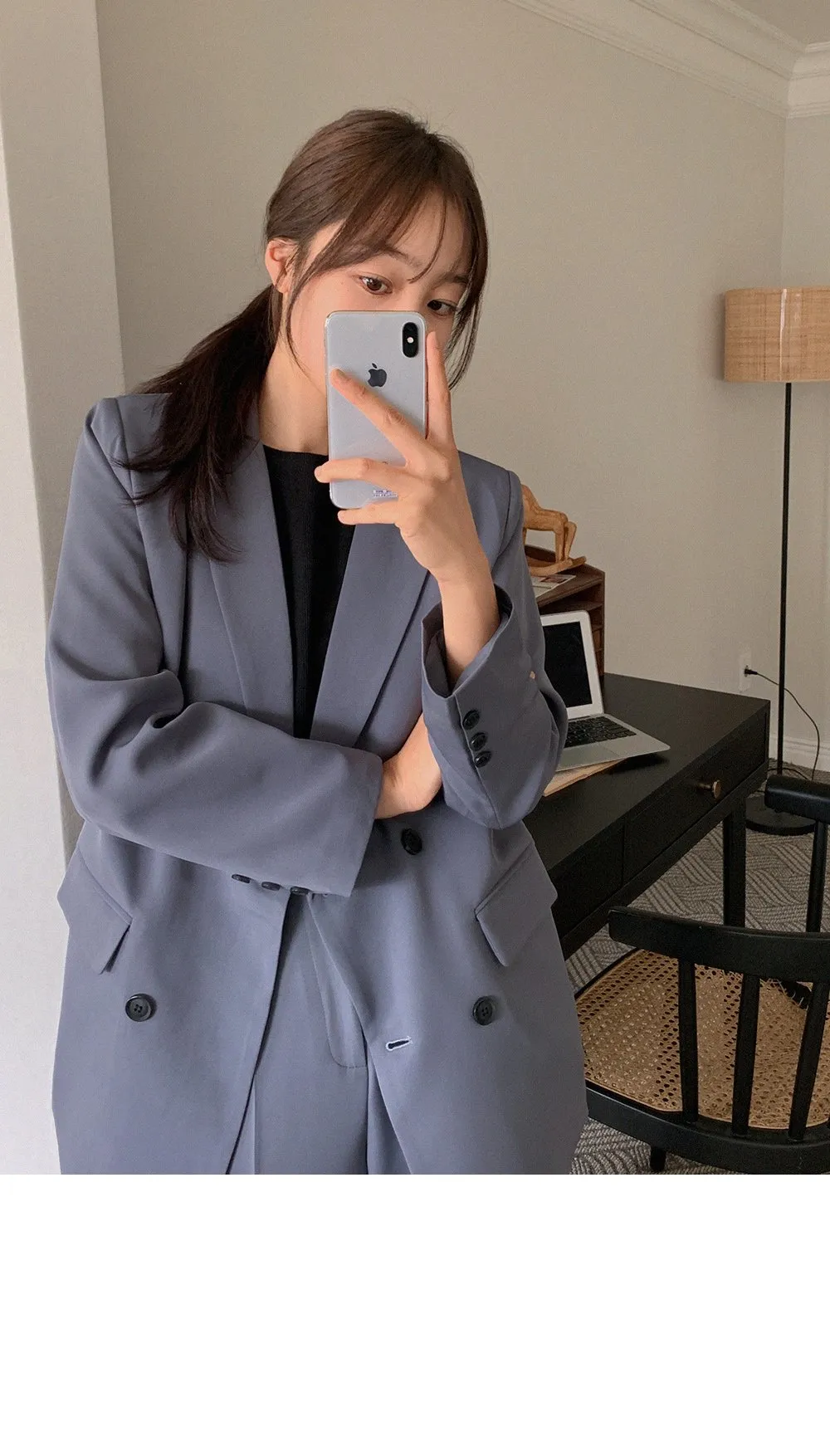제스티 테일러드더블자켓