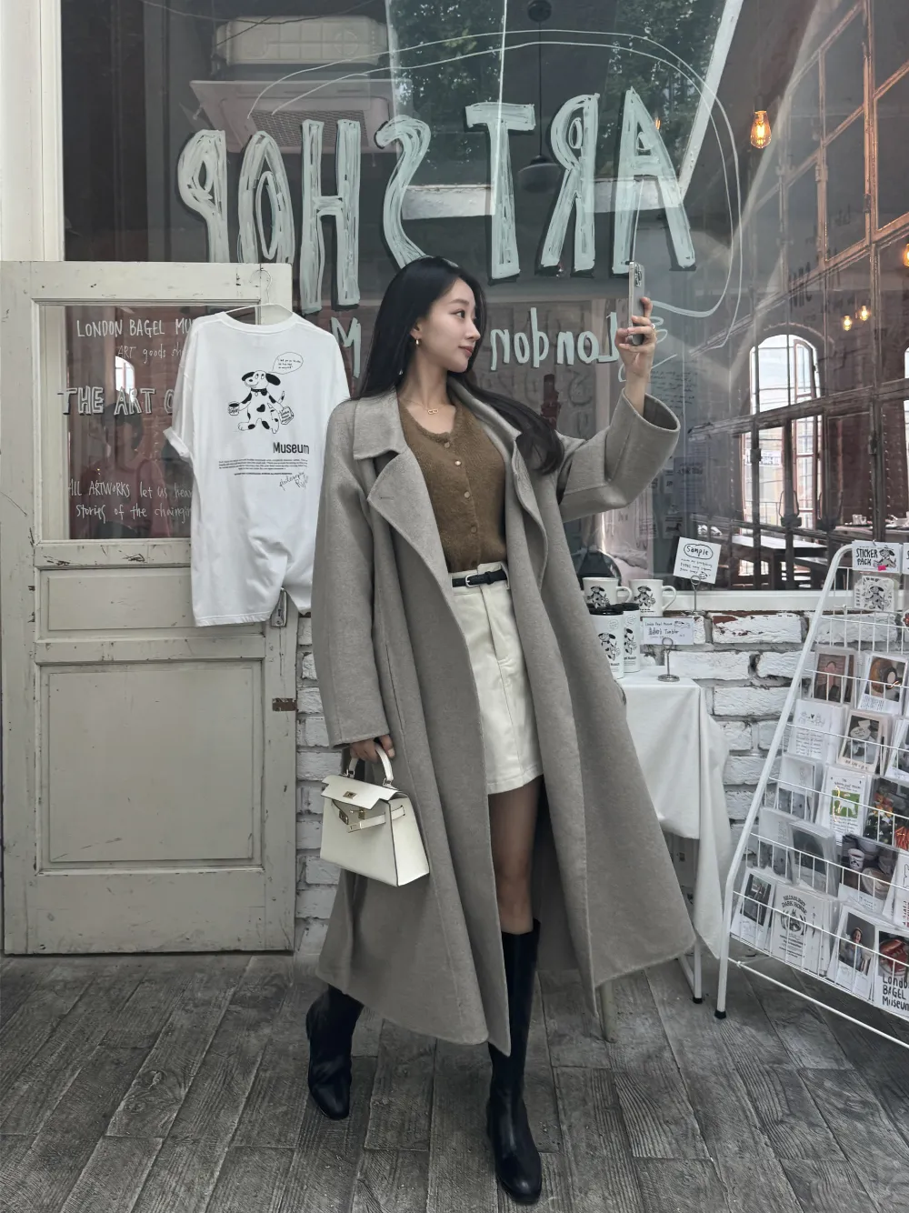 코트 모델 착용 이미지-S9L11