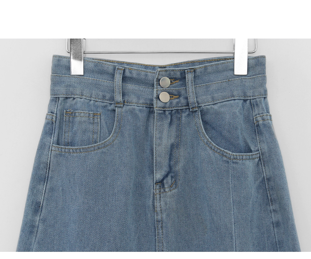 2ボタンスリットロングデニムスカート | レディースファッション通販