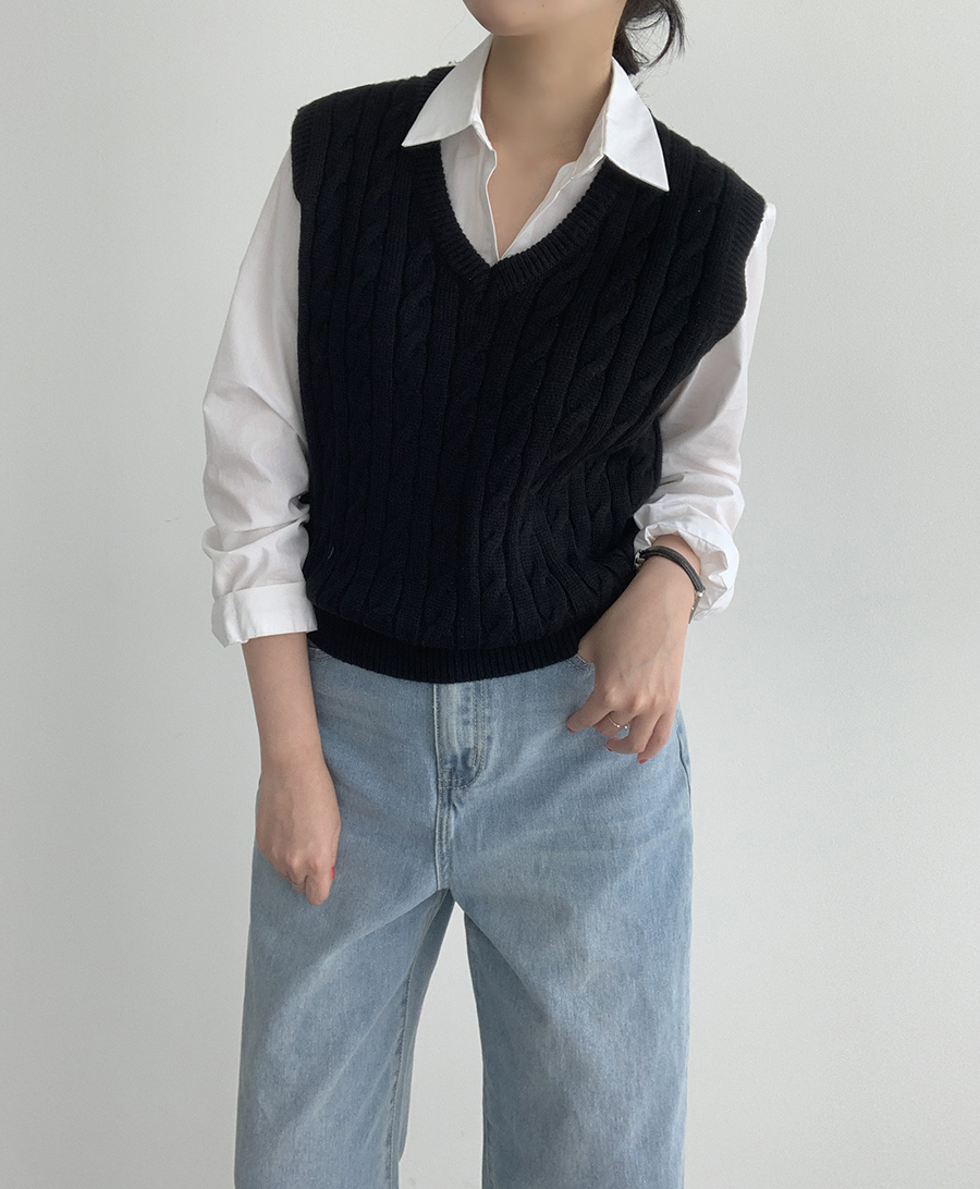 TODAYFUL ニットベスト Vネック クロップド