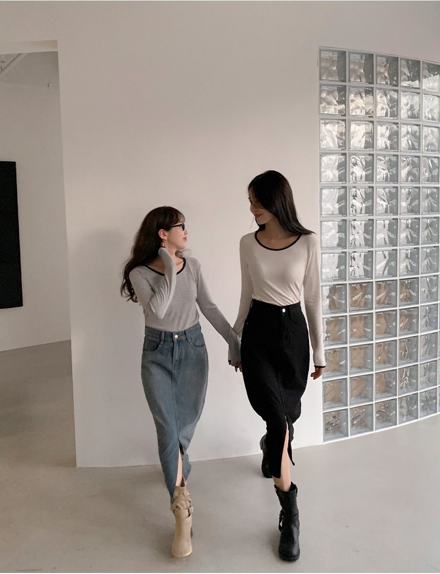 【SinceThen】Hライン デニムスカート ロング レディース 春服 Hラインロングデニムスカート | レディースファッション通販