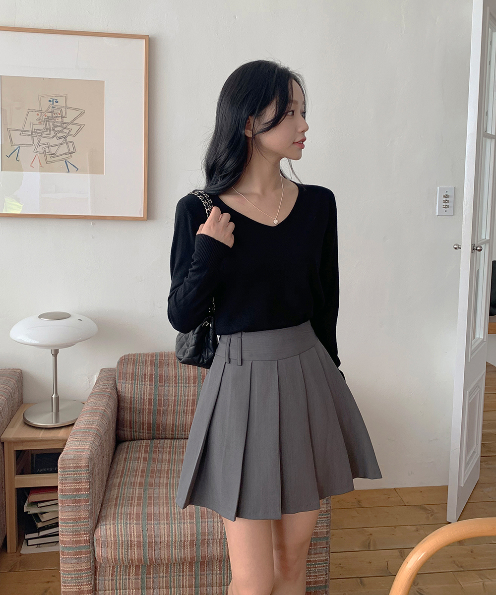 ダブルループミニプリーツスカート | レディースファッション通販 - DHOLIC
