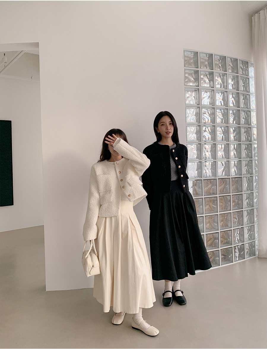 ポケットボアツイードジャケット | レディースファッション通販 - DHOLIC