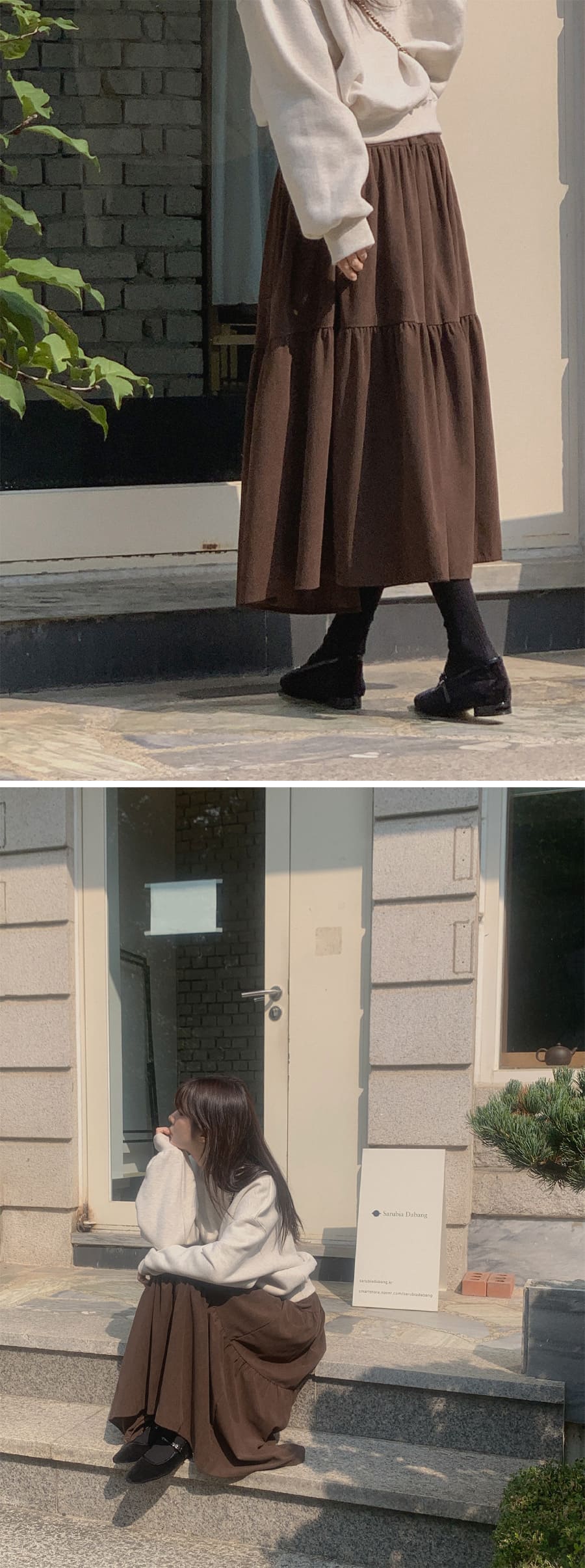 イージーコーデュロイティアードスカート | レディースファッション