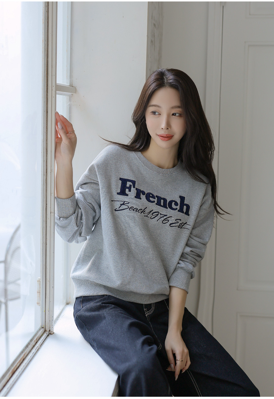 Frenchベロア刺繍スウェット | レディースファッション通販 - DHOLIC