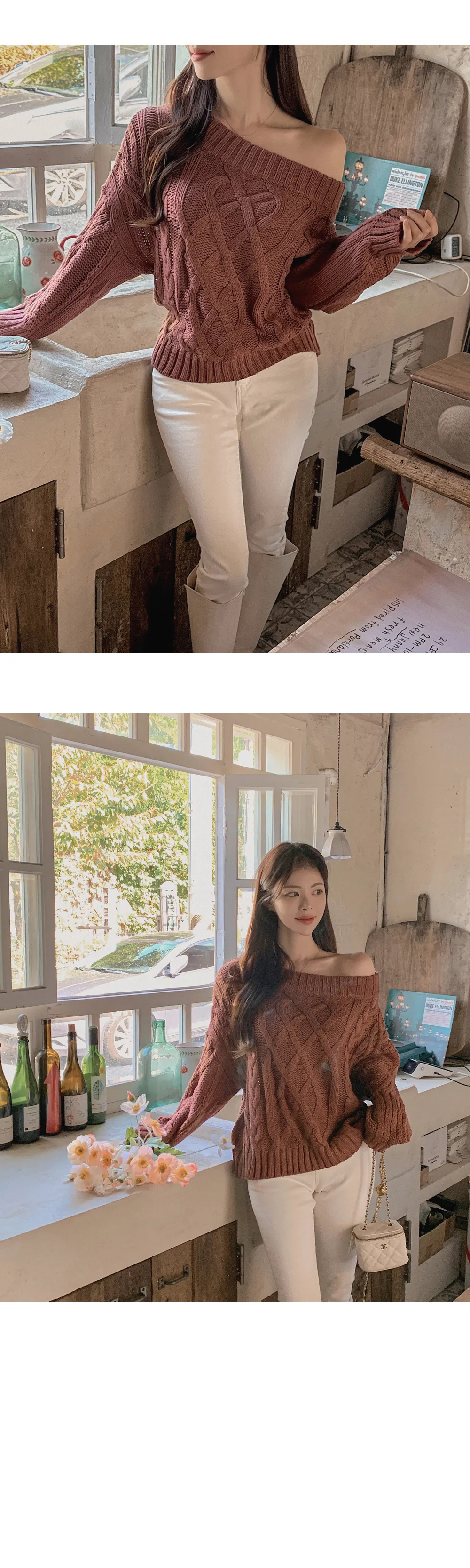 긴팔 티셔츠 모델 착용 이미지-S1L35